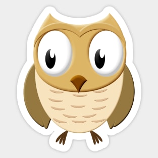 Cartoon Owl Sticker